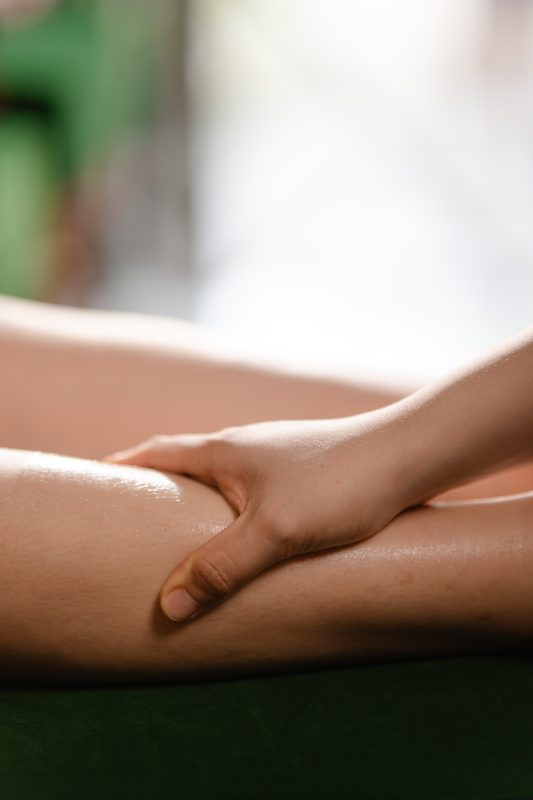 Professional foot massage and lower leg relaxation treatment at Phuoc Natural Spa in Hoi An